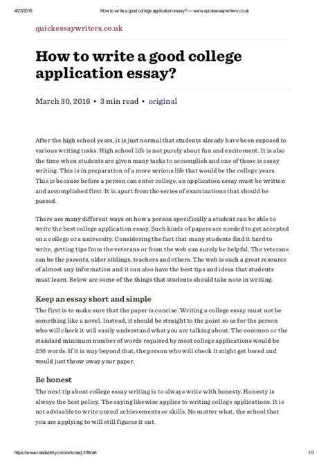Writing a Successful Application Essay That Stands Out!